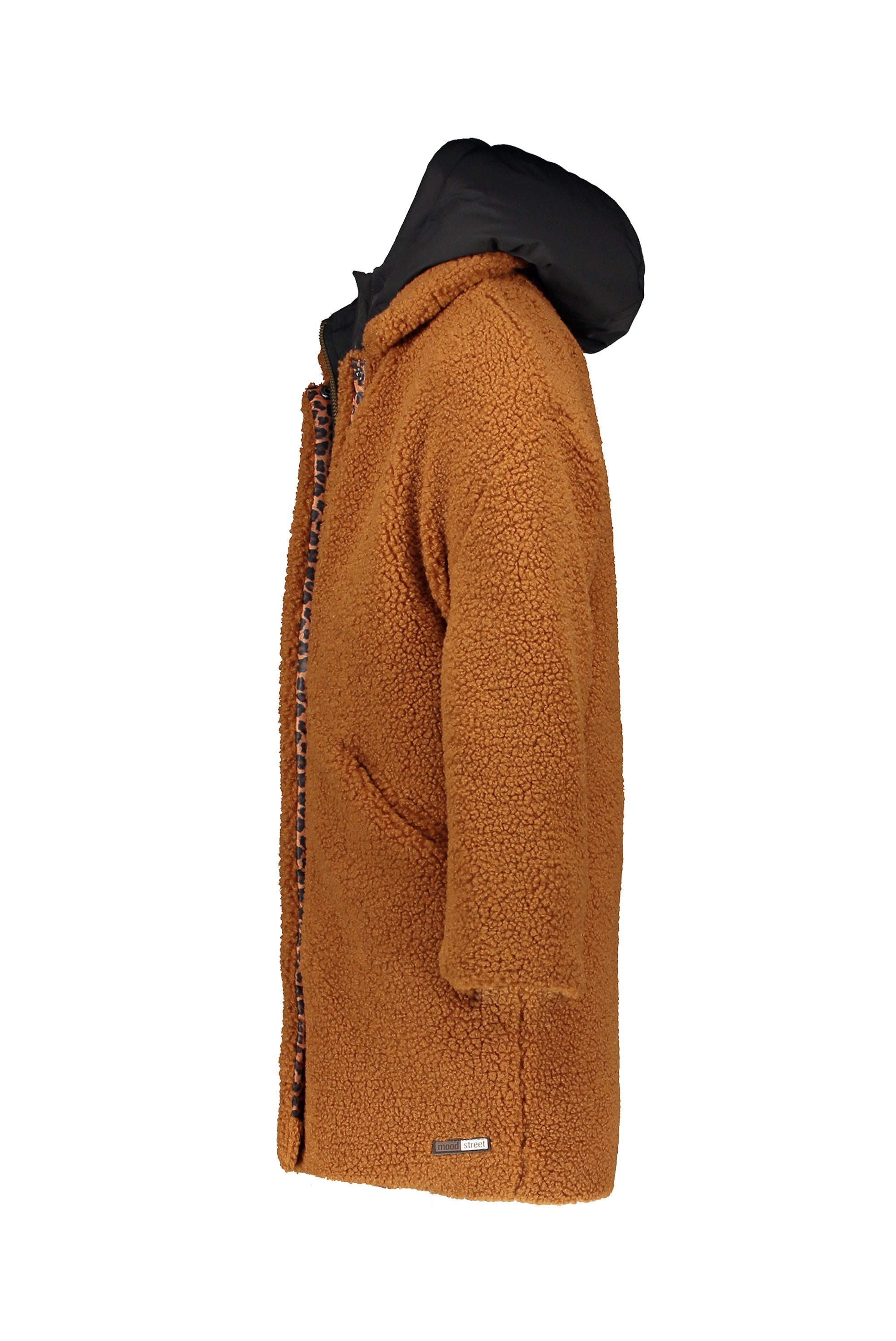 Meisjes MT fancy coat van Moodstreet in de kleur Rust in maat 158-164.