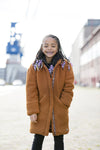 Meisjes MT fancy coat van Moodstreet in de kleur Rust in maat 158-164.