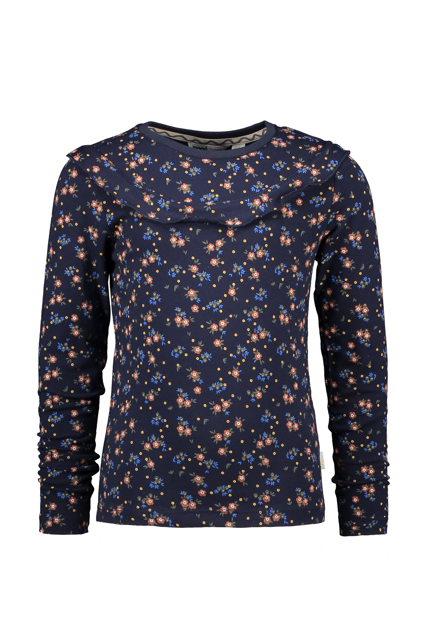 Moodstreet MT longsleeve frill AOP flower