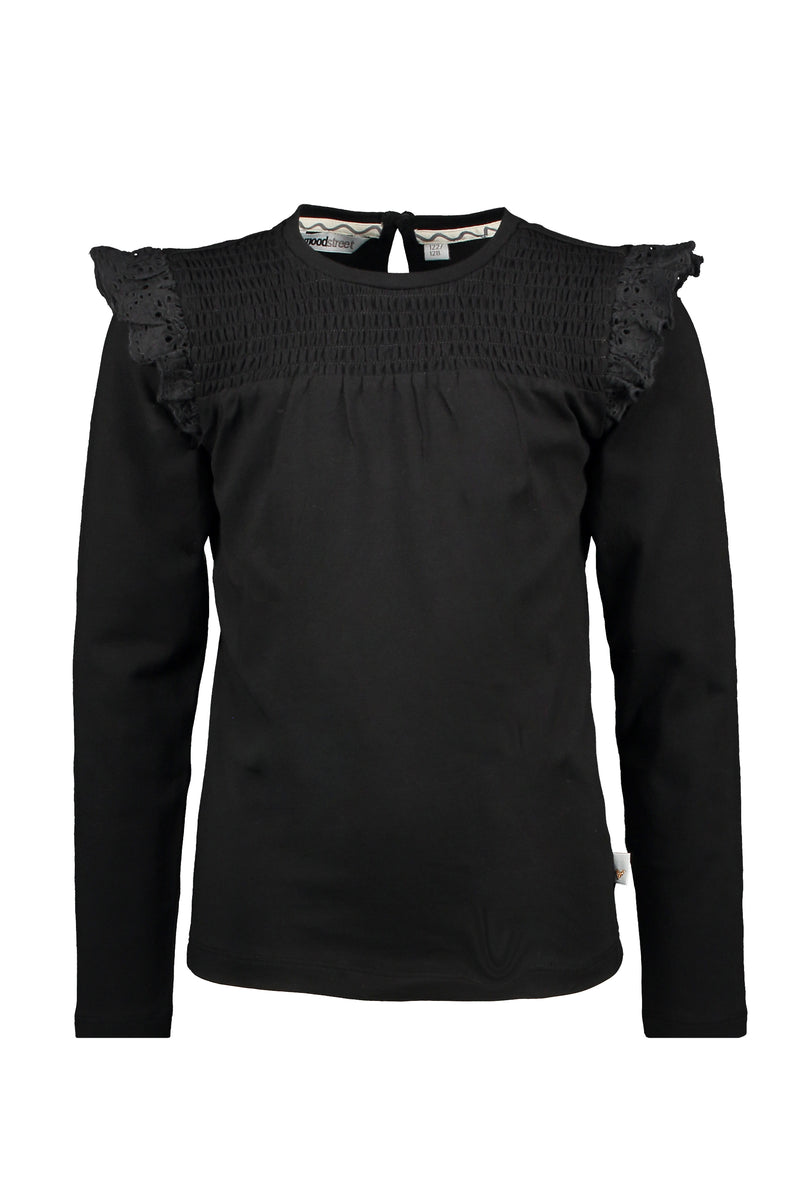 Moodstreet MT top with broderie contrast