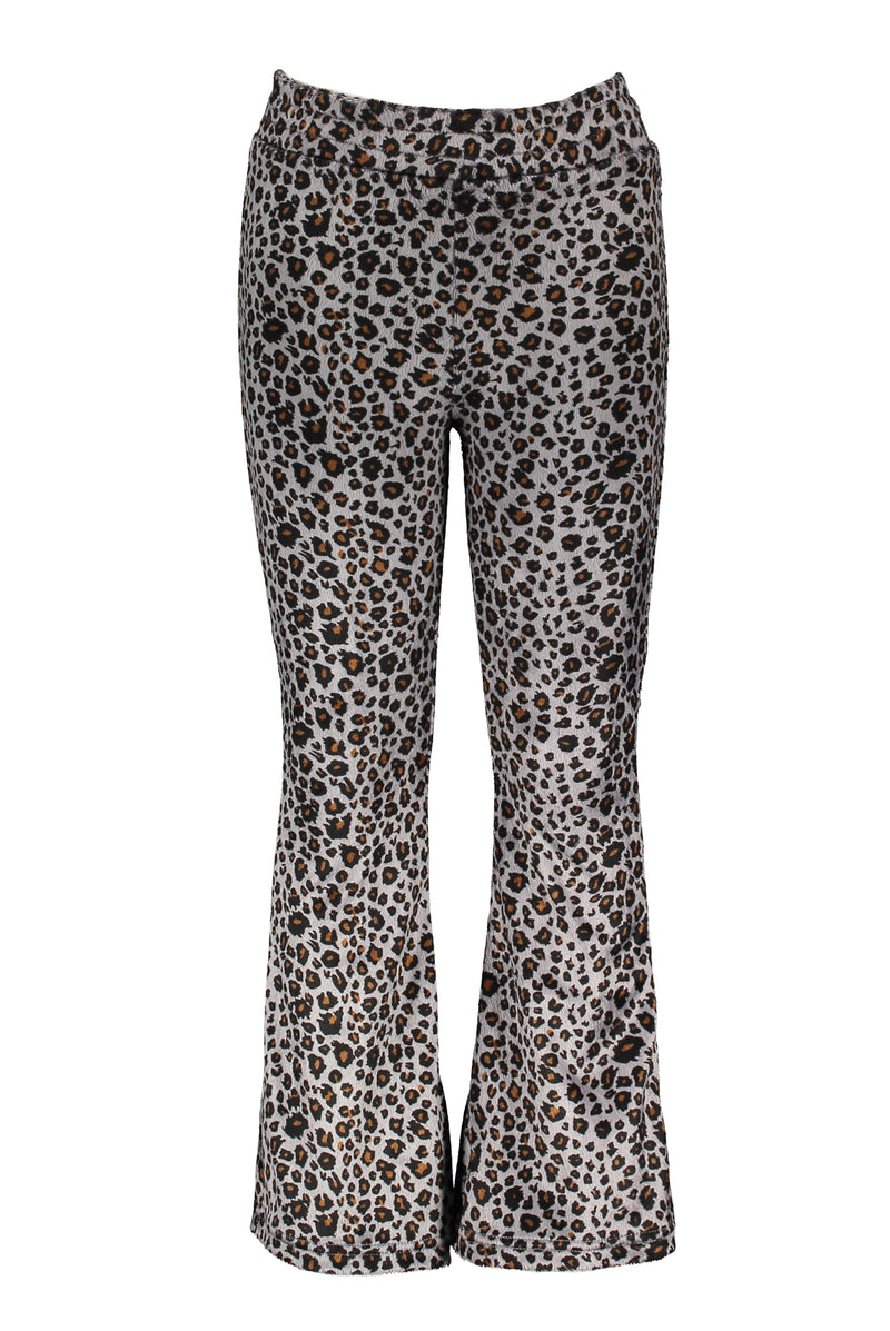 Moodstreet MT flared pant AOP velours