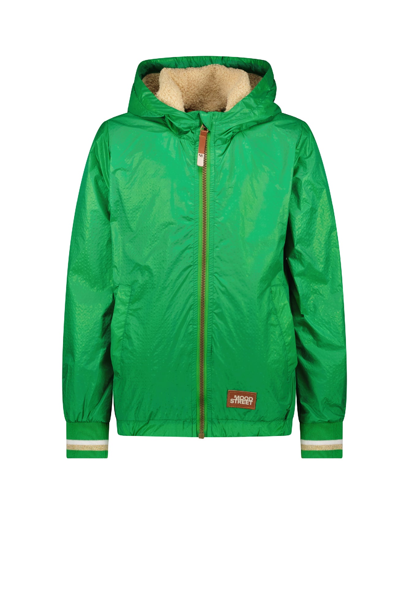 Moodstreet Girls Jacket Metallic Shell Fur Hood Lining