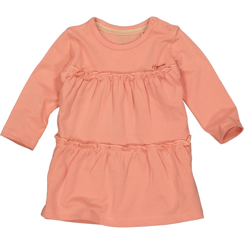 Meisjes Dress MAAIKE NBW21 van Quapi Newborn in de kleur Pink Peach  in maat 68.