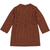 Meisjes Dress MABEL NBW21 van Quapi Newborn in de kleur AOP Brown Choco Dot in maat 68.