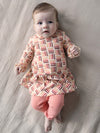 Meisjes Dress MAE NBW21 van Quapi Newborn in de kleur AOP Multi Stripe in maat 68.