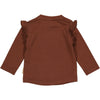 Meisjes Longsleeve MANON NBW21 van Quapi Newborn in de kleur Brown Choco in maat 68.