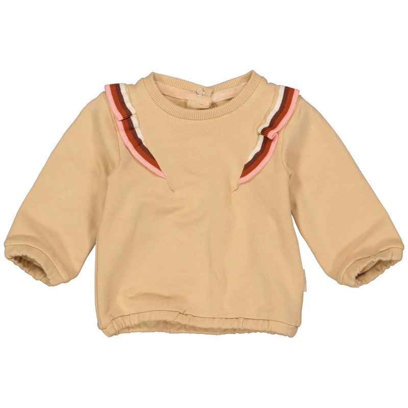 Meisjes Sweater MARIAN NBW21 van Quapi Newborn in de kleur Sand in maat 68.