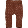 Meisjes Pants MARIJE NBW21 van Quapi Newborn in de kleur AOP Brown Choco Dot in maat 68.