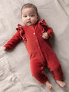 Meisjes Playsuit MARLY NBW21 van Quapi Newborn in de kleur Red Warm  in maat 68.