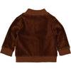 Jongens Cardigan MARNIX NBW21 van Quapi Newborn in de kleur Brown Choco in maat 68.