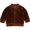 Jongens Cardigan MARNIX NBW21 van Quapi Newborn in de kleur Brown Choco in maat 68.