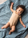 Meisjes Bodysuit MARTA NBW21 van Quapi Newborn in de kleur Sand in maat 68.