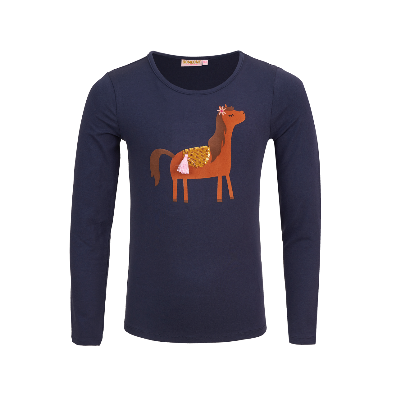 Someone T-Shirt Long Sleeves Someone Navy