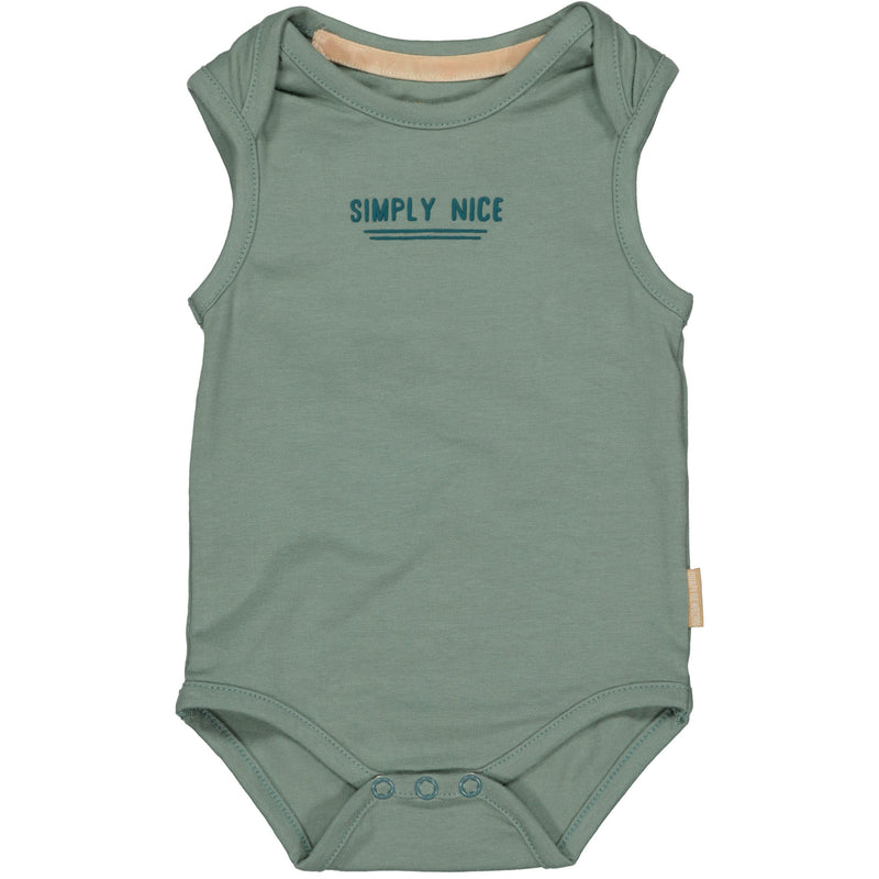 Jongens Bodysuit MILAN NBW21 van Quapi Newborn in de kleur Green Soft  in maat 68.