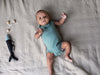 Jongens Bodysuit MILAN NBW21 van Quapi Newborn in de kleur Green Soft  in maat 68.