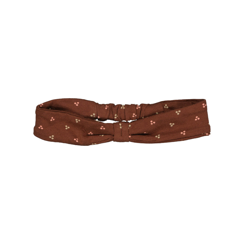Meisjes Headband MIREI NBW21 van Quapi Newborn in de kleur AOP Brown Choco Dot in maat ONESIZE.