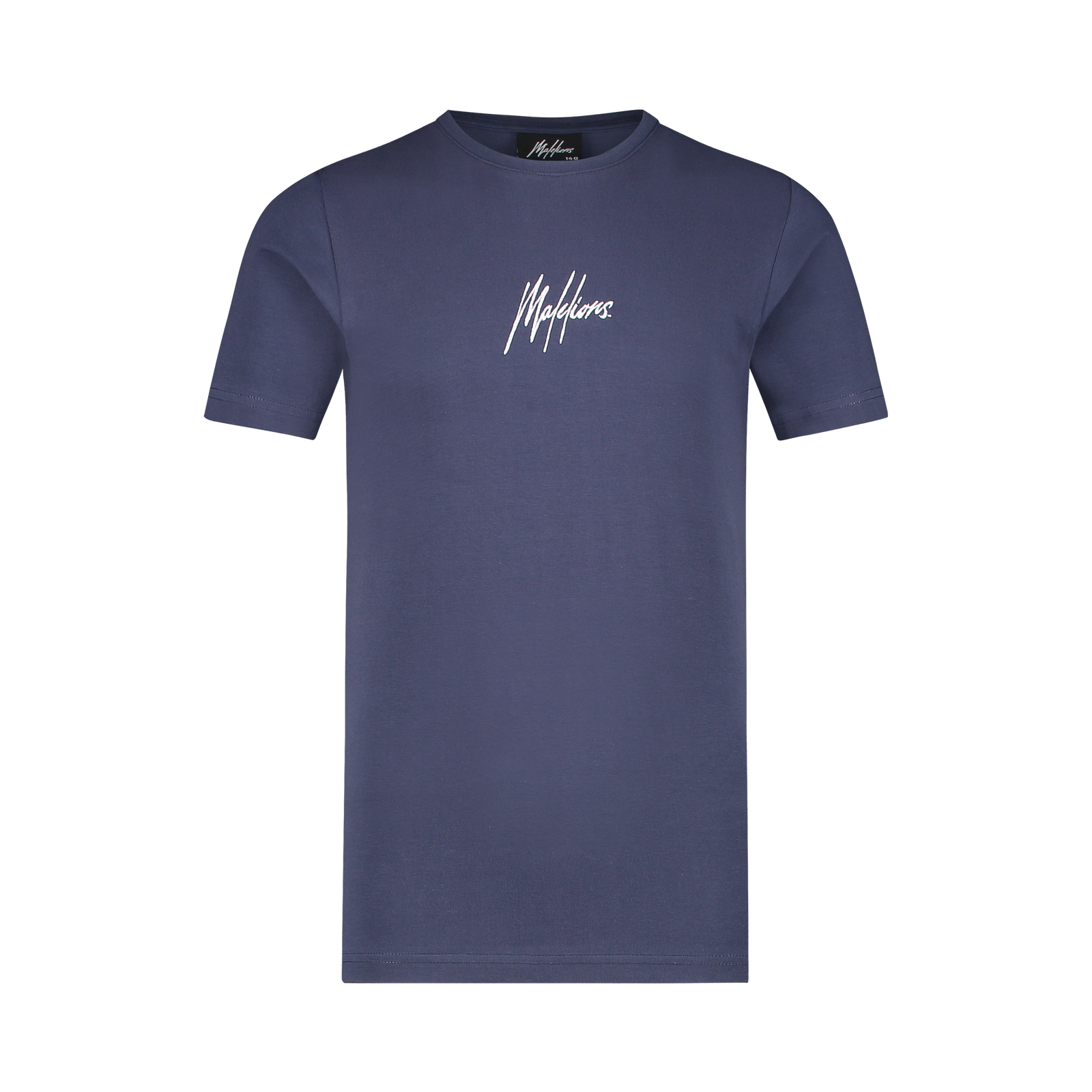 Malelions Malelions Junior Double Signature T-Shirt Navy/White