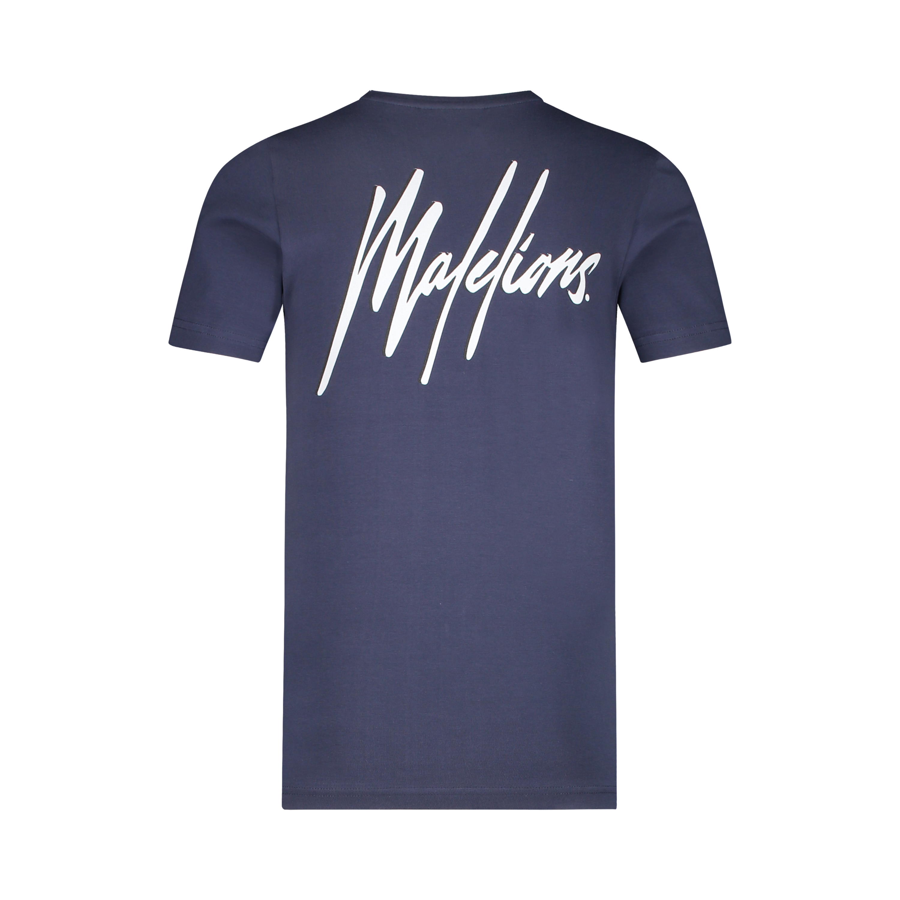 Malelions Malelions Junior Double Signature T-Shirt Navy/White