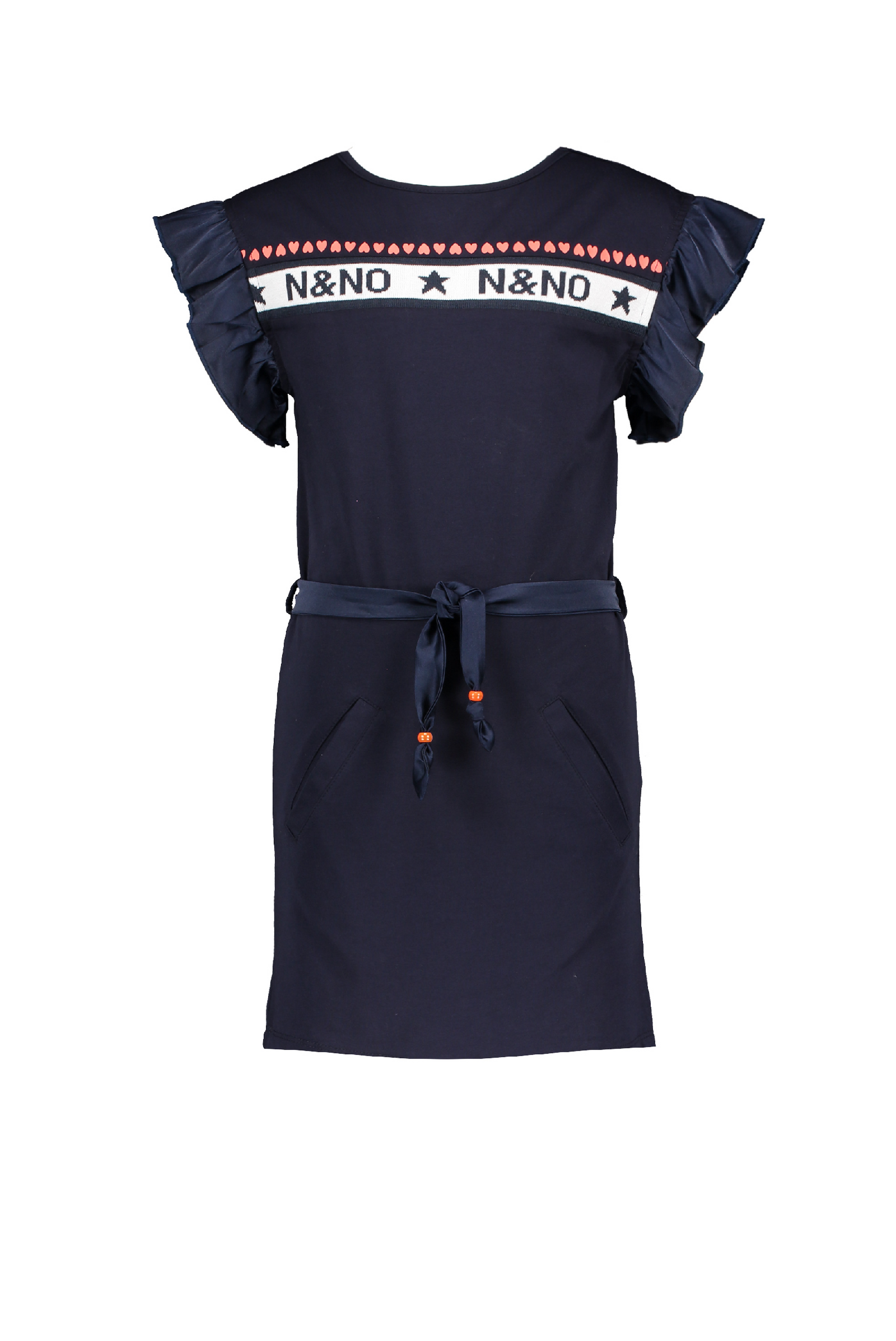 NoNo Maya ss dress with ruffels and belt