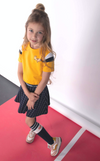 NoNo Malika SS dress check on sweat skirt
