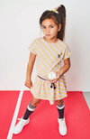 Meisjes Runner ribknit sock stripes heart van NoNo in de kleur Navy Blazer in maat 146, 164.