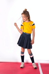 Meisjes Runner ribknit sock stripes heart van NoNo in de kleur Navy Blazer in maat 146, 164.