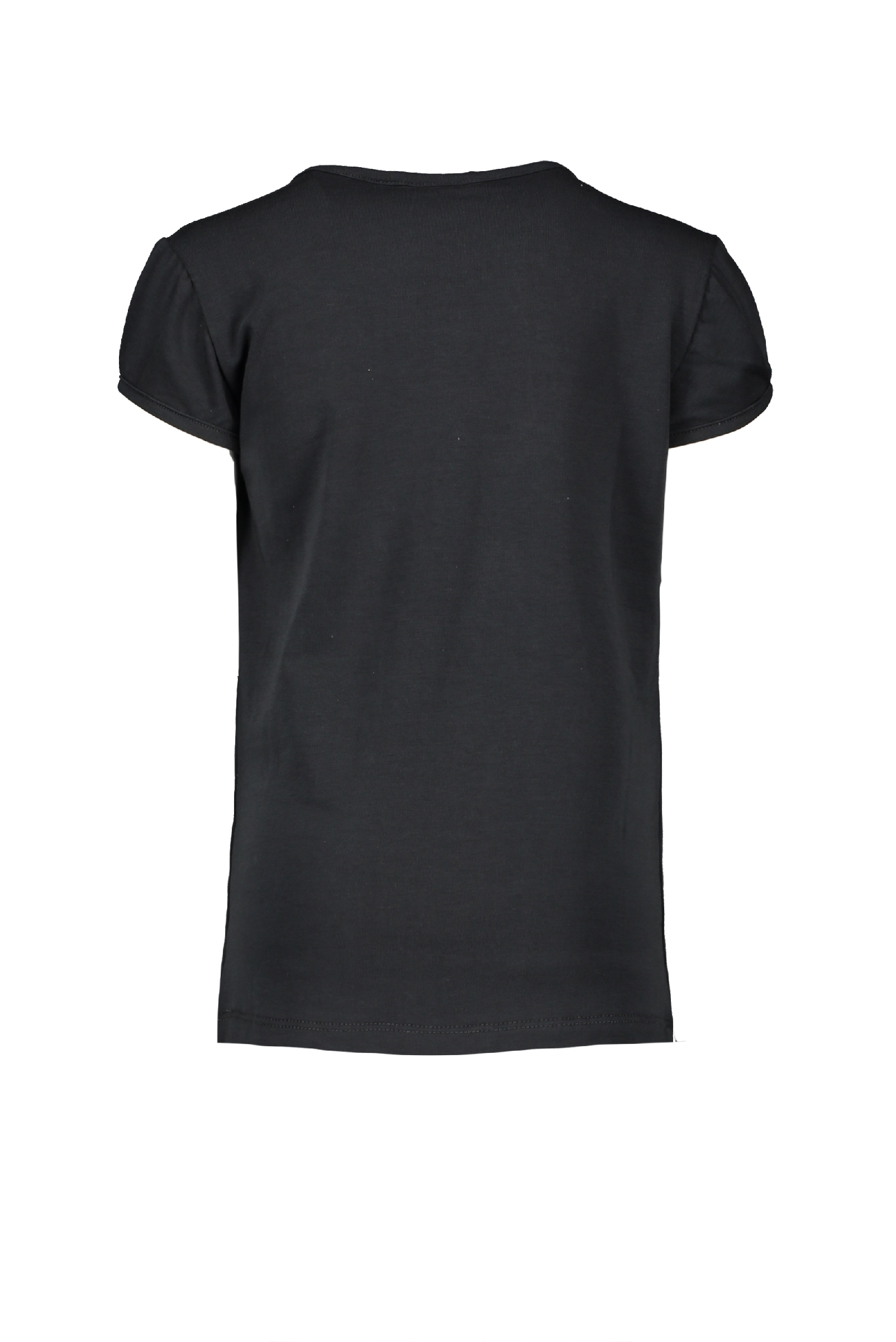 Meisjes Kamsi ss shirt Tres Cool print van NoNo in de kleur Nearly Black in maat 146, 152.