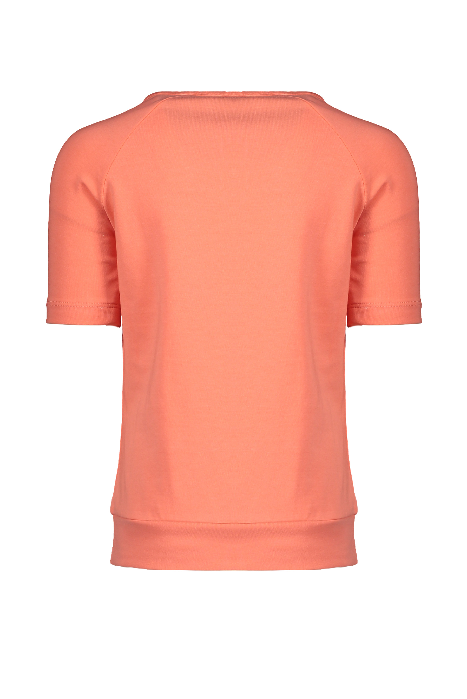 Meisjes Kamou half sleeve/cut-out shirt van NoNo in de kleur Pink Coral in maat 146, 152.
