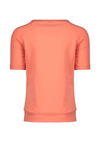 Meisjes Kamou half sleeve/cut-out shirt van NoNo in de kleur Pink Coral in maat 146, 152.