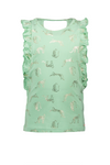 Meisjes Kopa singlet aop leopard van NoNo in de kleur Mint in maat 146, 152.
