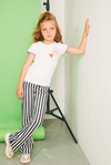 Meisjes Flared sweat pants  van NoNo in de kleur Nearly Black in maat 146, 152.