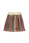 Meisjes NikkyB pleated glitter skirt  van NoNo in de kleur Soft Copper in maat 146, 152.
