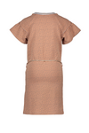 Meisjes Momba ss dress with aop animal  van NoNo in de kleur Hazelnut in maat 146, 152.