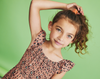 Meisjes Malia AOP multi animal smock long, cold shldr dress van NoNo in de kleur Hazelnut in maat 146, 152.