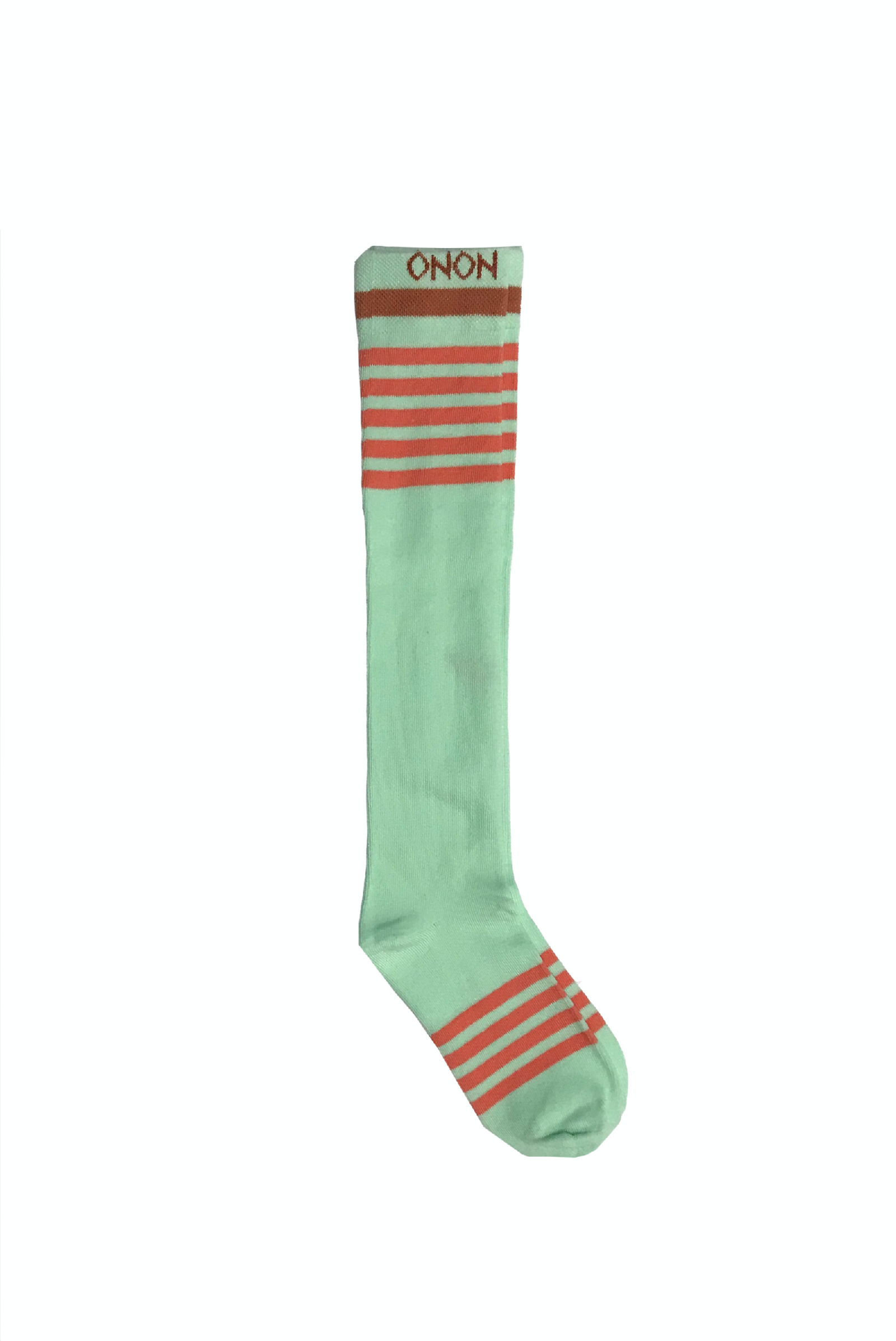 NoNo Rally mint/coral sock with stripes