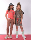 Meisjes Rally mint/coral sock with stripes van NoNo in de kleur Mint in maat L.