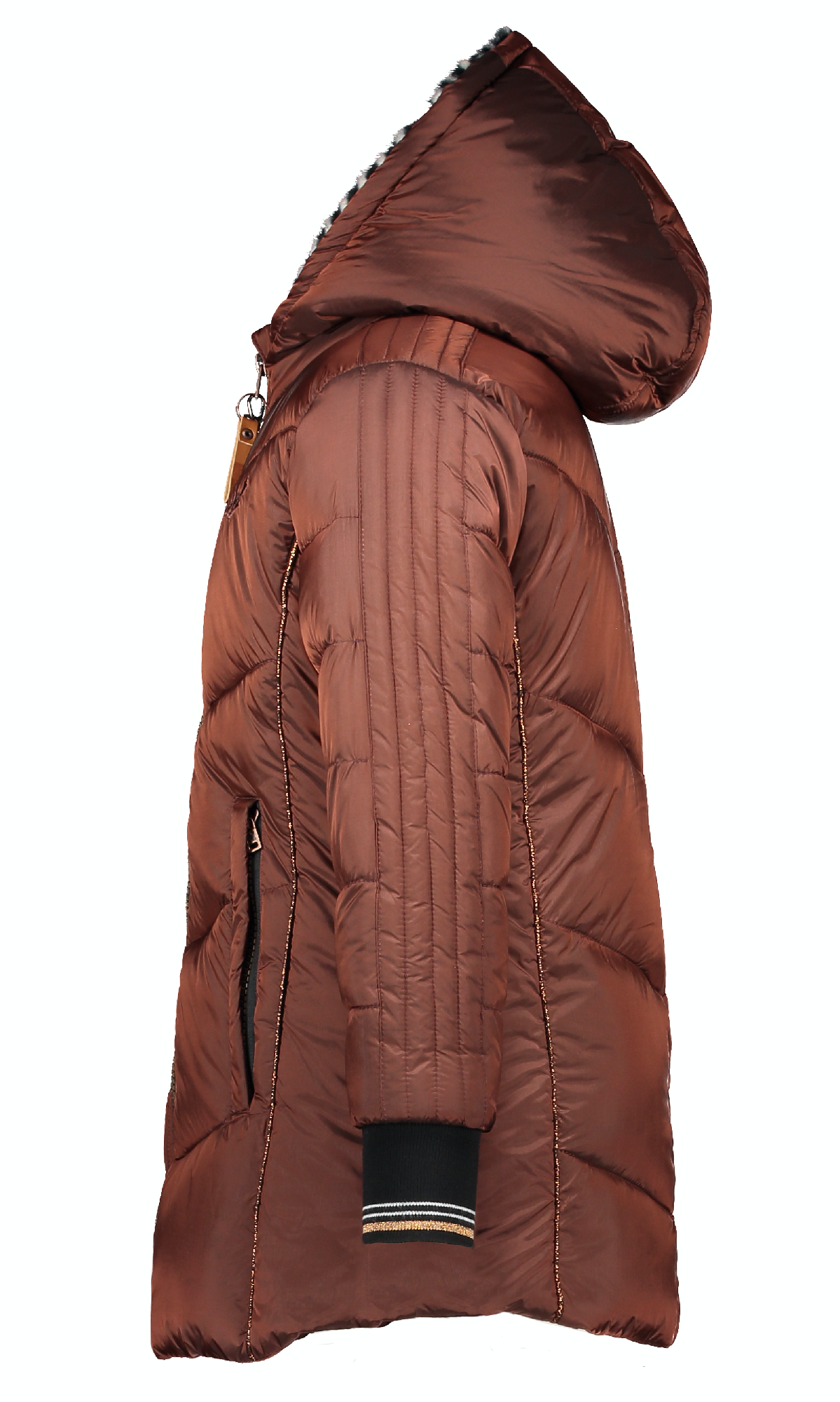 Meisjes Brooklynn Hooded long jacket van NoNo in de kleur Rood in maat 122/128.
