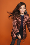 Meisjes Brooklynn Hooded long jacket van NoNo in de kleur Rood in maat 122/128.