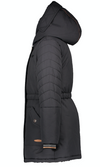 Meisjes Brenda Hooded parka van NoNo in de kleur Zwart in maat 146/152.