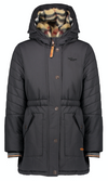 Meisjes Brenda Hooded parka van NoNo in de kleur Zwart in maat 146/152.