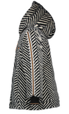 Meisjes Bria Reversible long jacket zigzag fur with hood van NoNo in de kleur Zwart in maat 116.