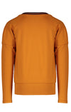 NoNo Kila sweater with fancy sleeve and towel embroidered flowers at chest