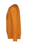NoNo Kila sweater with fancy sleeve and towel embroidered flowers at chest