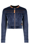 NoNo Denia rib velours cardigan with zipper