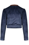 NoNo Denia rib velours cardigan with zipper
