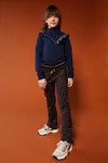 NoNo Kola turtle neck tshirt with fancy V shape ruffle at chest