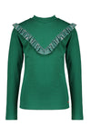 NoNo Kola turtle neck tshirt with fancy V shape ruffle at chest