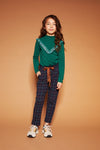 NoNo Kola turtle neck tshirt with fancy V shape ruffle at chest