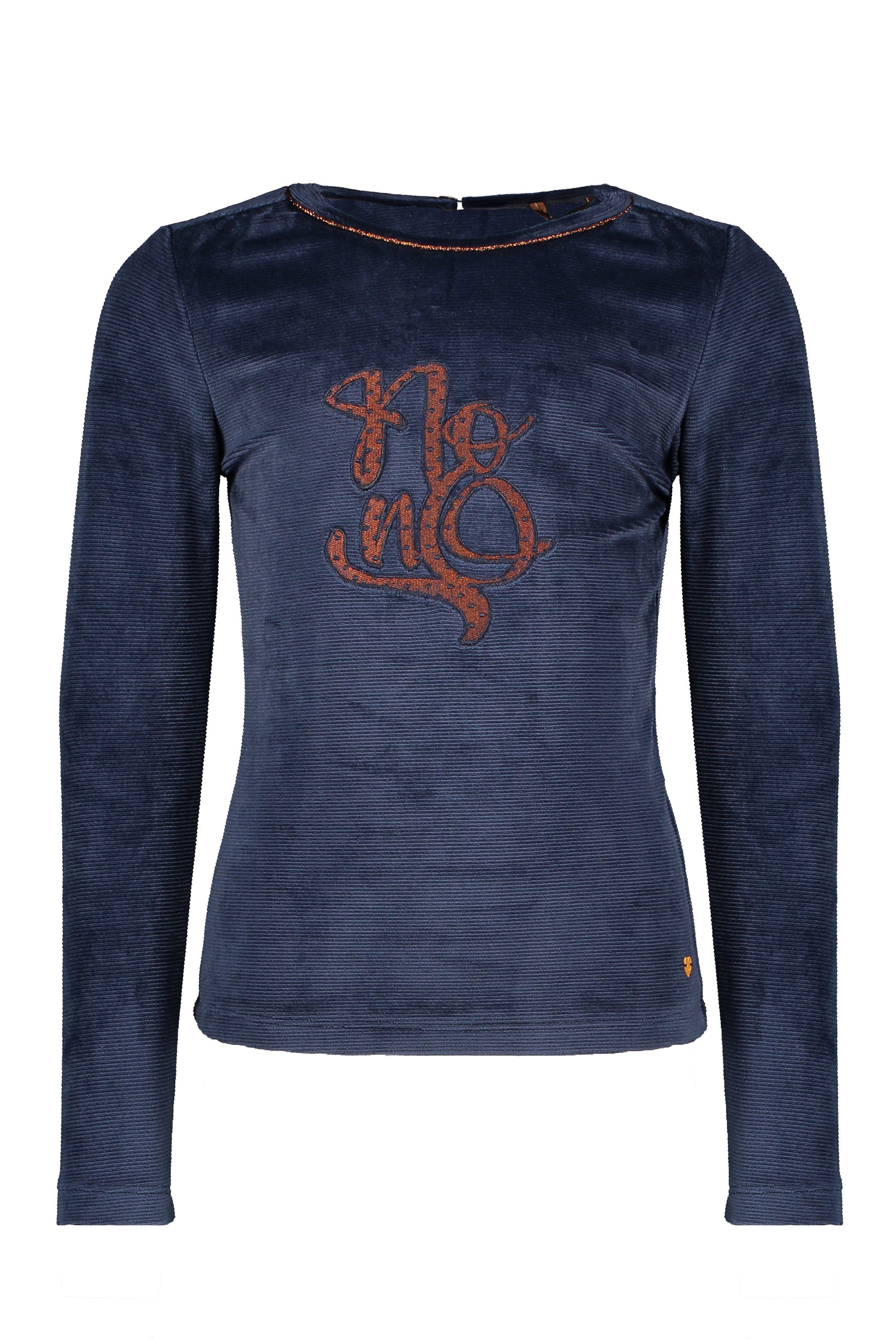 NoNo KusC tshirt l/sl velours rib with NONO artwork