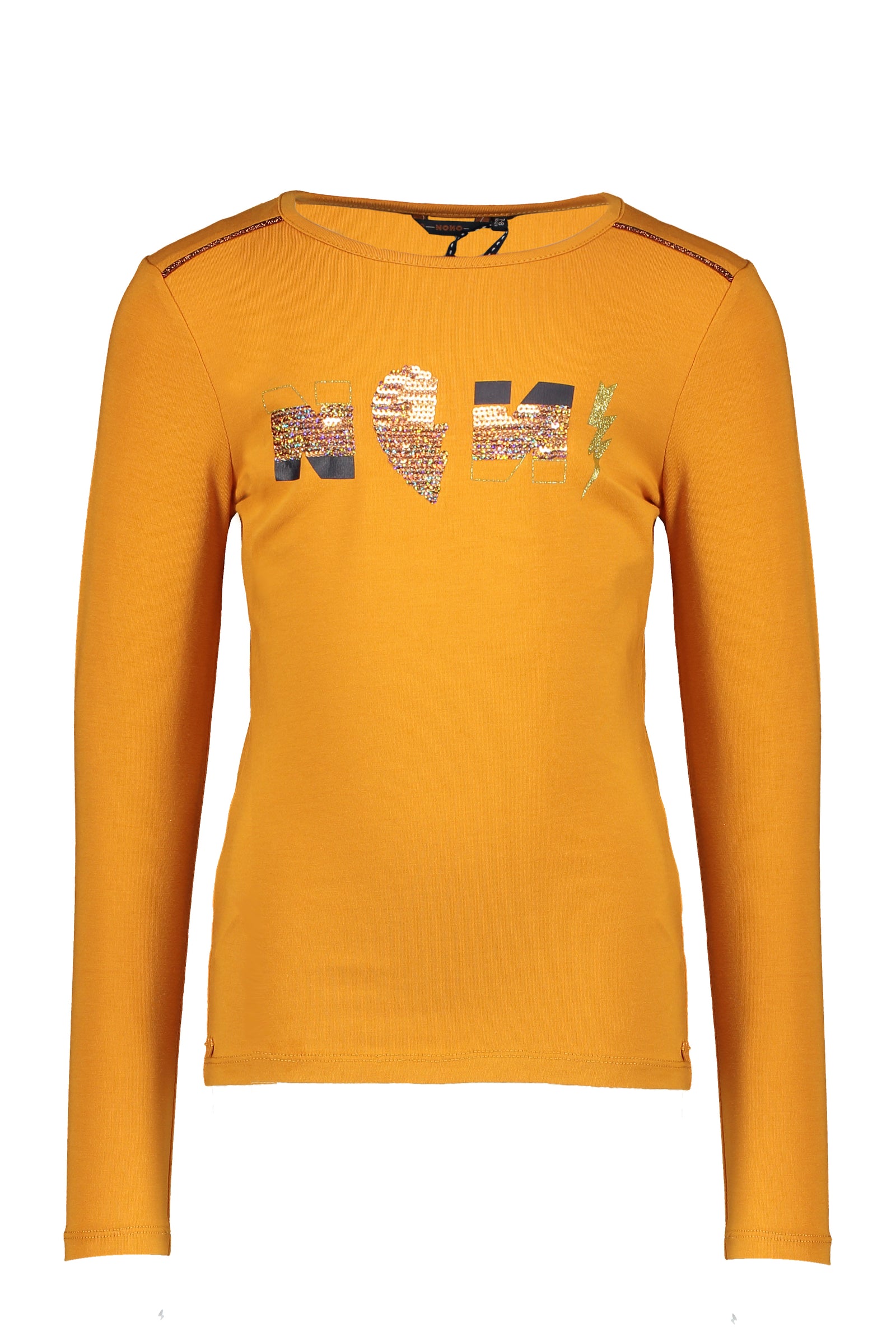 NoNo KuaB tshirt l/sl NONO artwork with piping at sleeves